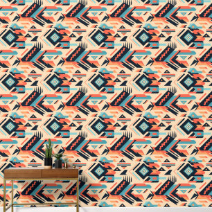 Cool Boho Southwestern pattern tiled Wallpaper