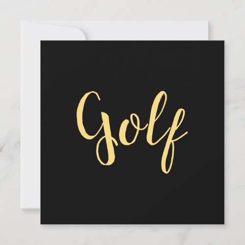 Cool Bold Black Elegant Golf Invitation Script 
