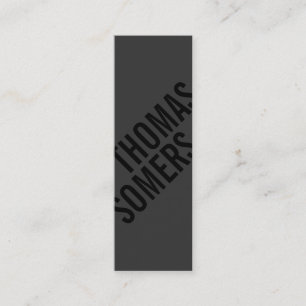 Cool BOLD Black Unique Modern Designer Mini Business Card