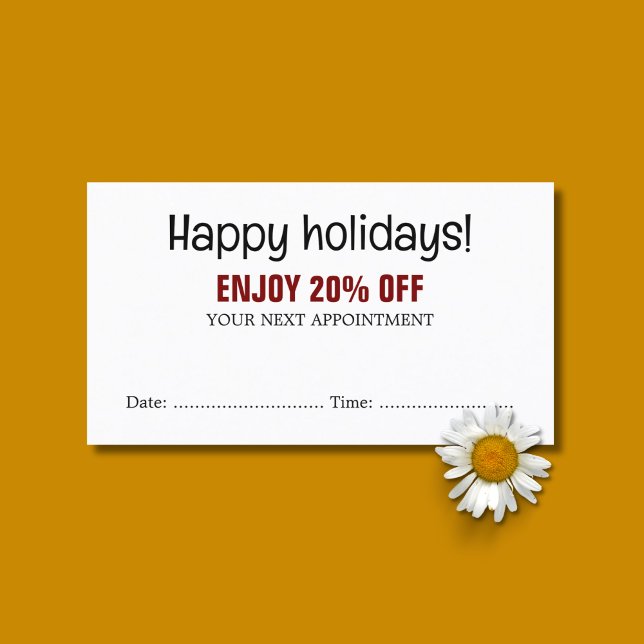 Cool Bold Black White Red Salon Appointment Coupon (Creator Uploaded)