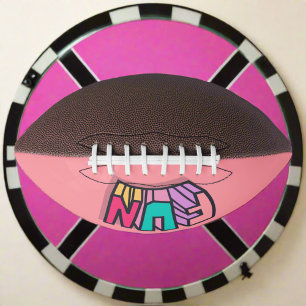 Cool Bold Colorful "Fun" Pink Trendy Sports Football
