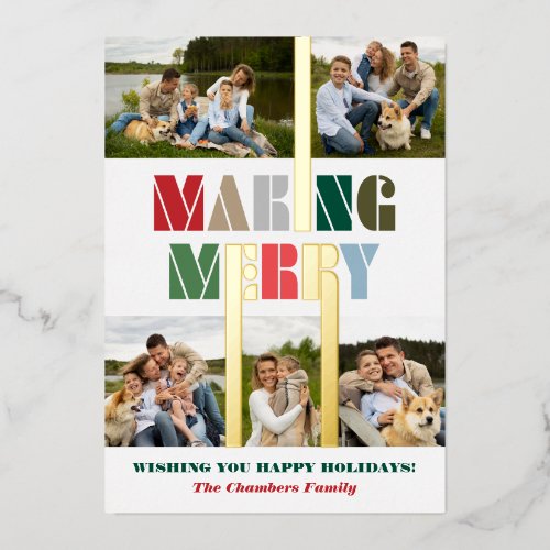 Cool Bold Colorful Making Merry Multiphoto 