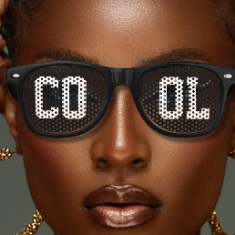 Cool Bold Letter Black Retro Sunglasses
