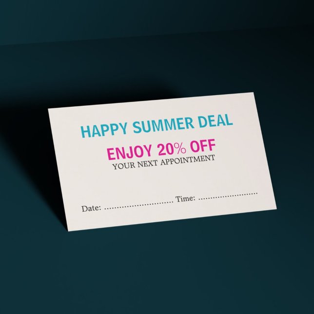 Cool Bold Pastel Colors Salon Appointment Coupon (Creator Uploaded)