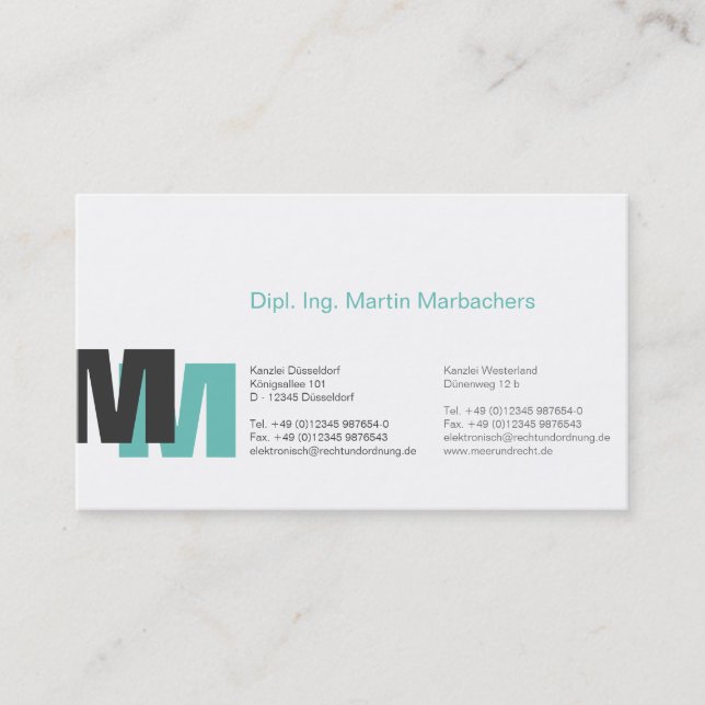 cool, bold, pro! business card (Front)