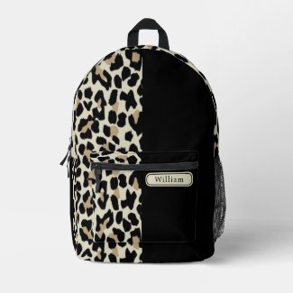 Cool Bone Beige Brown Black Leopard Print Teens