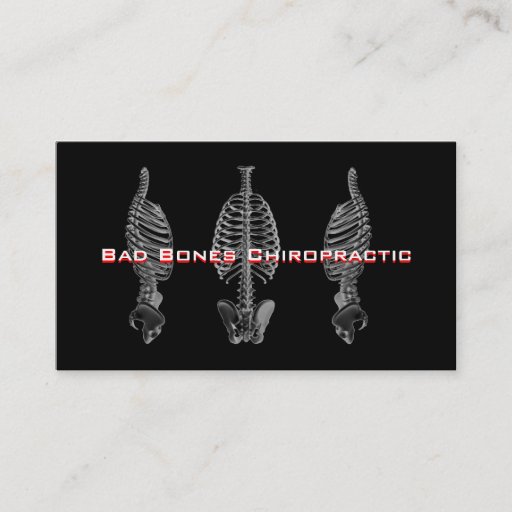 Customizable Cool Bones XRay Chiropractor Business Cards