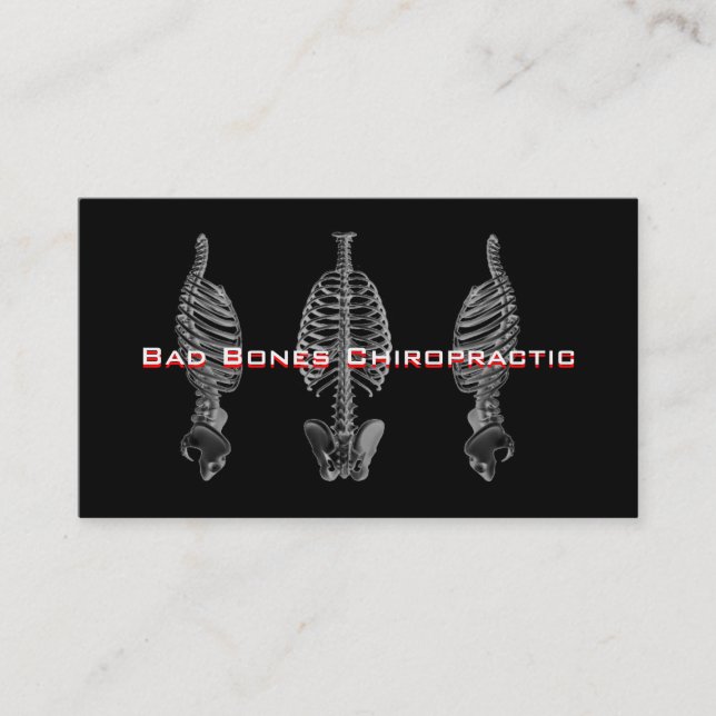 Cool Bones XRay Chiropractor Business Cards (Front)