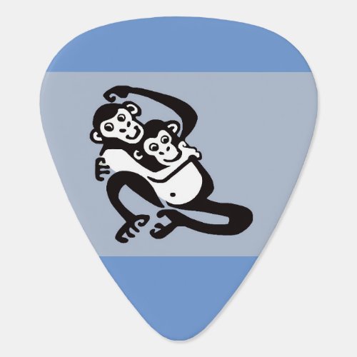 Cool BONOBO _Chimpanzee _Primate_ Wildlife _ Blue Guitar Pick