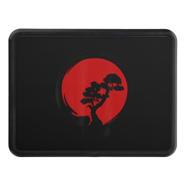 Cool Bonsai Tree  Gift  Lovers Of Japanese Culture Hitch Cover (Front)