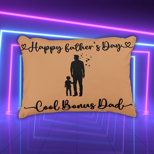 Cool Bonus Dad Happy Fathers Day  Accent Pillow