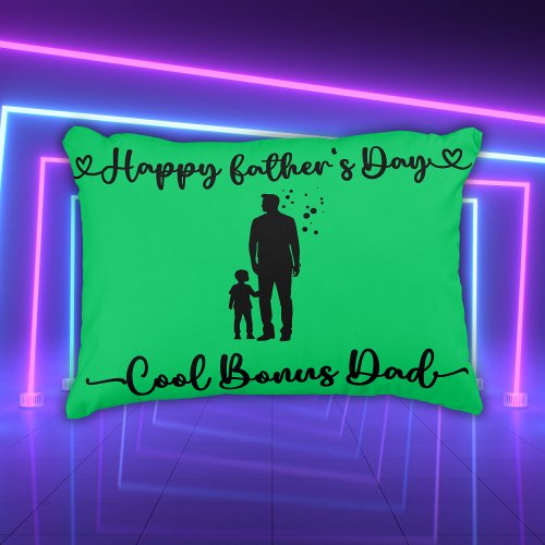 Cool Bonus Dad Happy Fathers Day  Accent Pillow
