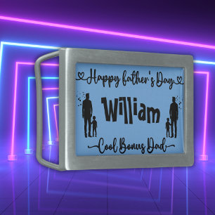 Cool Bonus Dad Happy Father's Day Belt Buckle