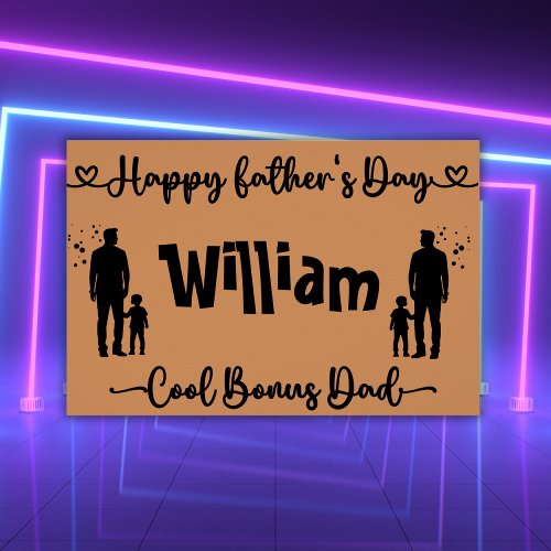 Cool Bonus Dad Happy Fathers Day  Poster
