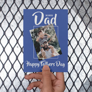 Cool Bonus dad   photo   Fathers Day  Holiday Card