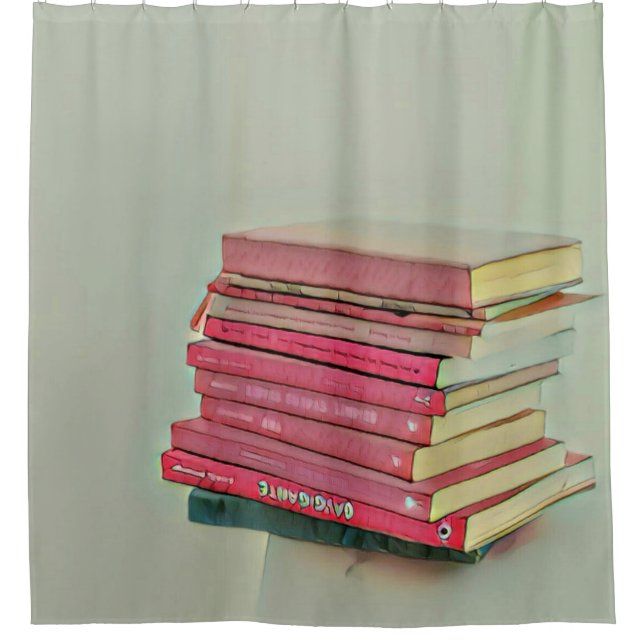 Cool book lover gift shower curtain (Front)