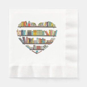 Cool Books Reading Men Women Book Lover Literacy L Napkins