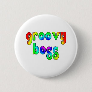 Cool Bosses Office Christmas Parties : Groovy Boss Pinback Button
