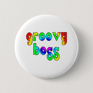 Cool Bosses Office Christmas Parties : Groovy Boss Pinback Button