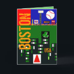 Cool Boston Sports Art  Designer Greeting Cards<br><div class="desc">Beautiful new Boston sports art designer blank greeting cards ready for your personal messages & greetings. Nice gift for Boston sports fans from zazzle.com/bostonsportstshirts*.</div>