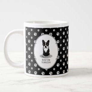 Cool Boston Terrier Dog (black) with Sunglasses Giant Coffee Mug
