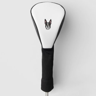Cool Boston Terrier Face Golf Head Cover