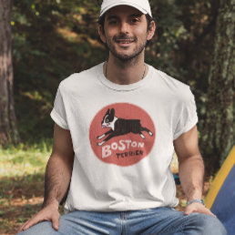 Cool Boston Terrier Vintage Style Cute Pet Dog T-Shirt