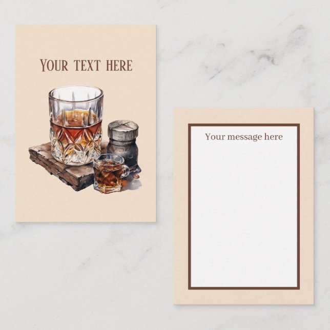 Cool Bourbon add message  Note Card (Front/Back)