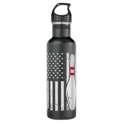 Cool Bowling Design For Men Women Bowler Bowling P Stainless Steel Water Bottle