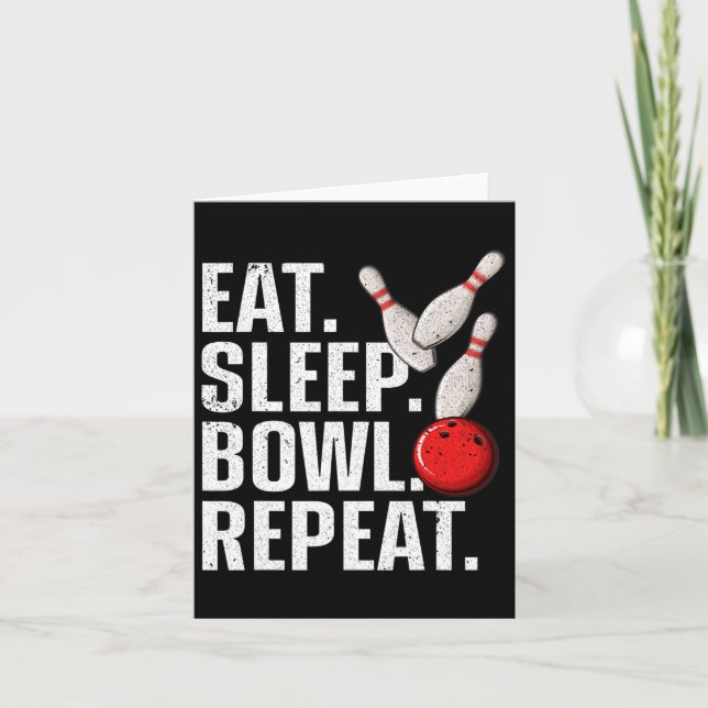 Cool Bowling Novelty For Men Women Bowling Team Ga Card (Front)