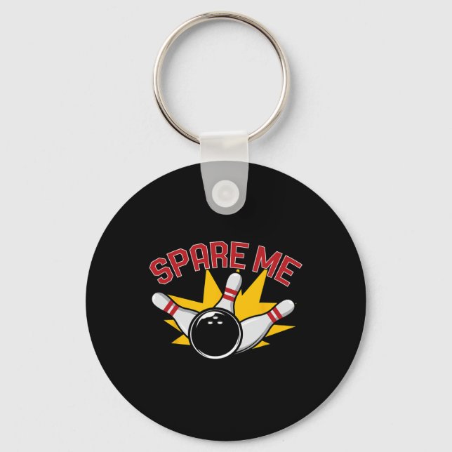 Cool Bowling Novelty For Men Women Bowling Team Ga Keychain (Front)