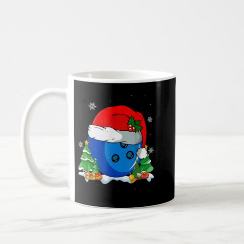 Cool Bowling Santa Hat Christmas Tree Bowling Love Coffee Mug