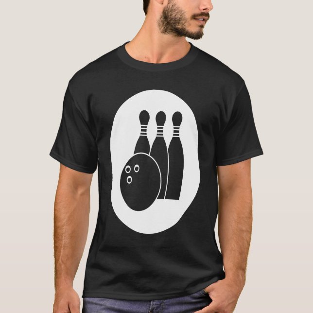Cool Bowling Set Bowling Ball Pins Bowler Men Wome T-Shirt (Front)