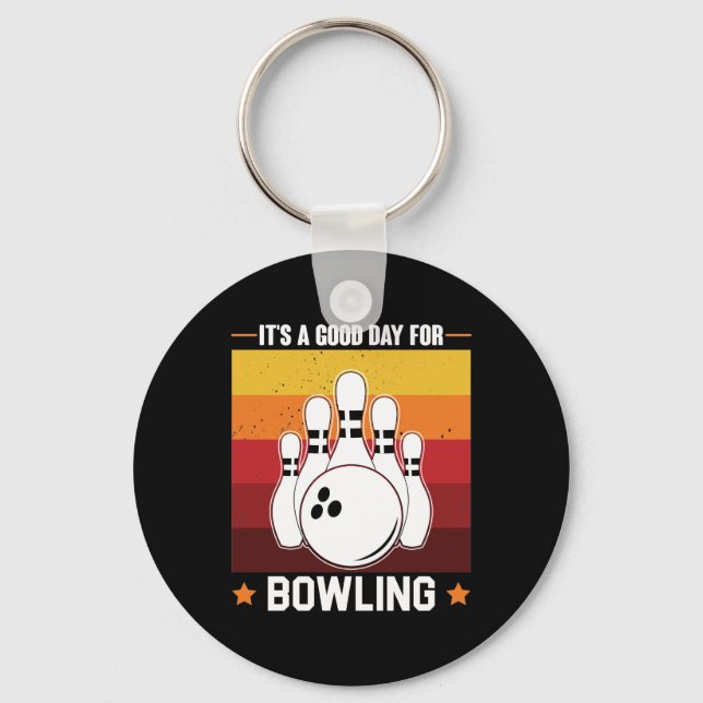 cool Bowling sports lovers Keychain (Front)