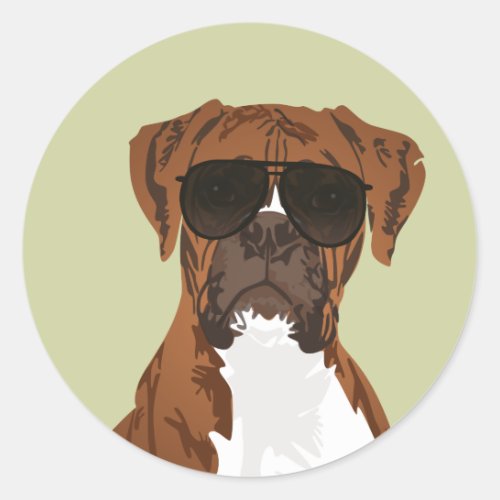 Cool Boxer Dog for Dog Lovers Sticker