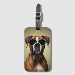 Cool Boxer Dog Luggage Tag