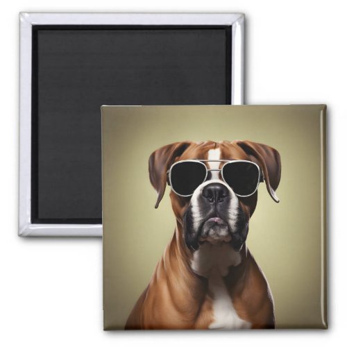 Cool Boxer Dog Magnet