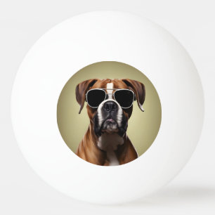 Cool Boxer Dog Ping Pong Ball