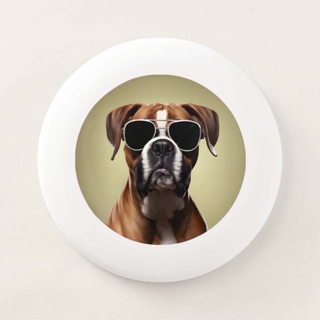 Cool Boxer Dog Wham-O Frisbee (Front)