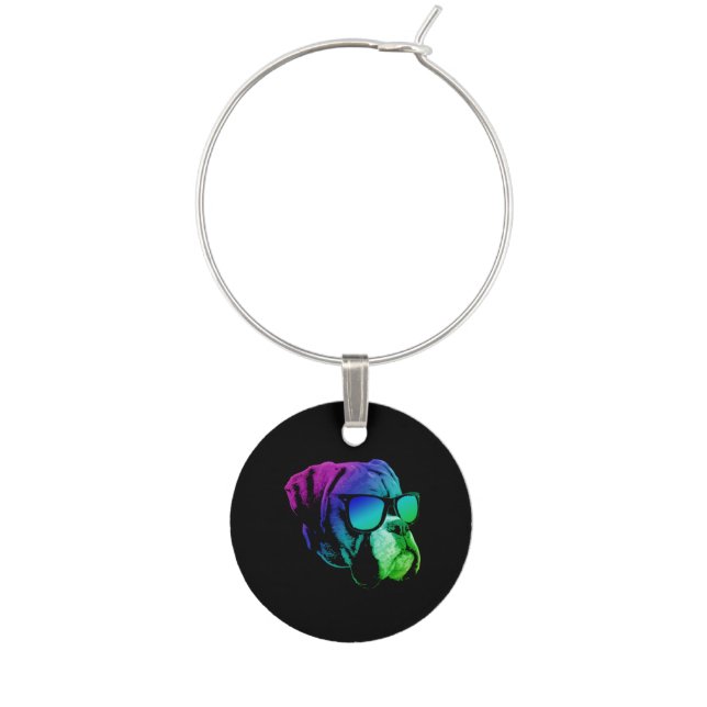 Cool Boxer Wine Charm (Front)