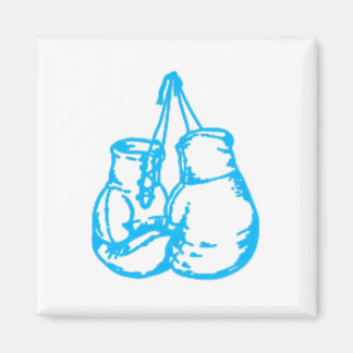 Cool Boxing Blue Sign With Gloves Magnet