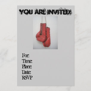 Cool Boxing Gloves Invitations (Birthday)