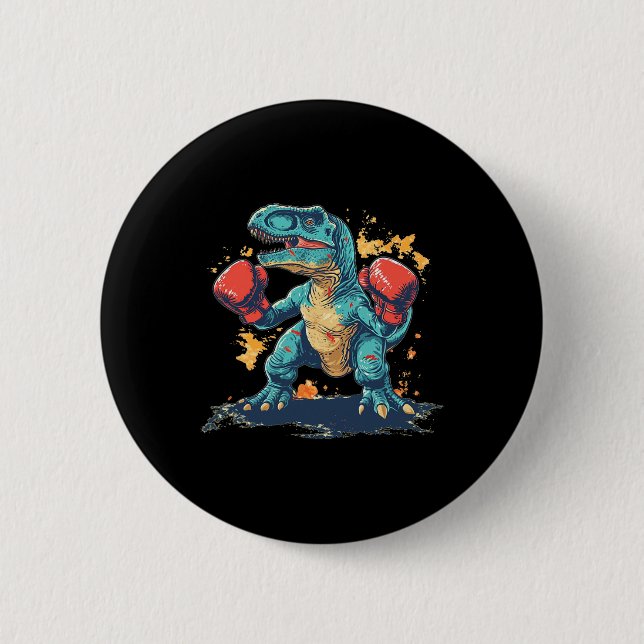 Cool Boxing Gloves With Dinosaur  Button (Front)