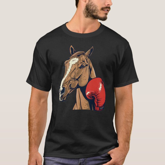 Cool boxing Horse Outfit for Boys and Girls T-Shirt (Front)