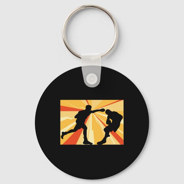 Cool Boxing, Mma, Kickboxing Cross Punch  Keychain (Front)