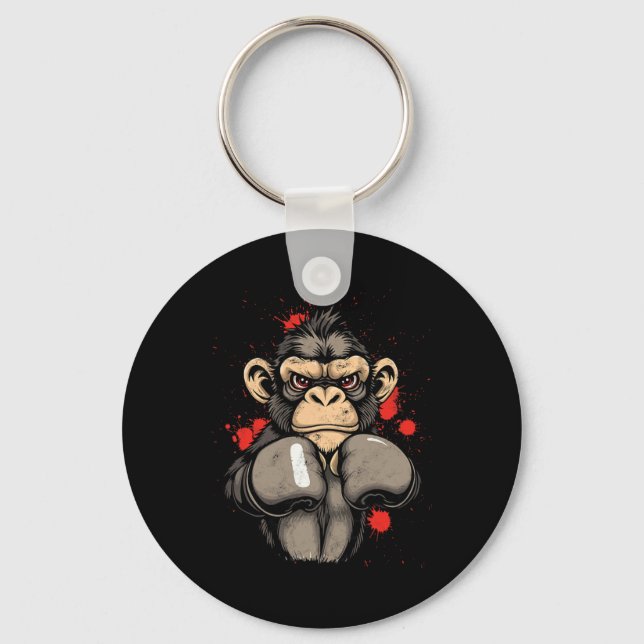 Cool Boxing Monkey - Costume  Keychain (Front)