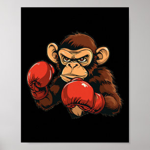 Cool Boxing Monkey Costume  Poster