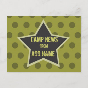 Cool Boy Customizable Camp Postcard