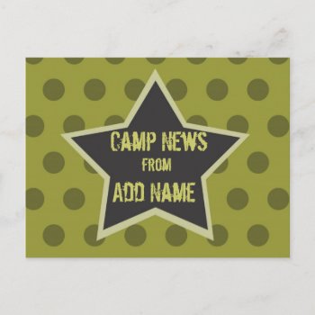 Cool Boy Customizable Camp Postcard by jgh96sbc at Zazzle