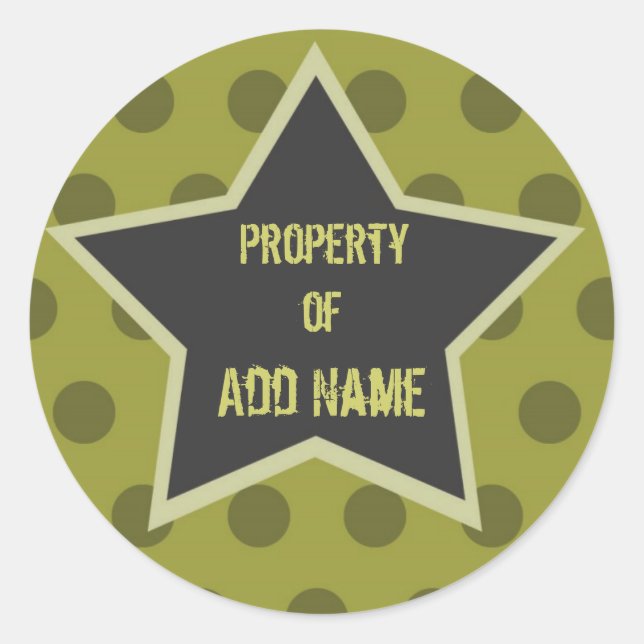 Cool Boy "Property of" Camp Sticker (Front)